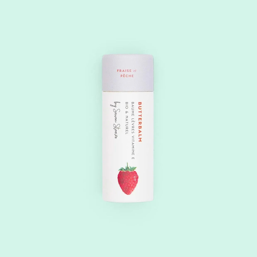 Baume à lèvres Fraise&Pêche et vitamine E