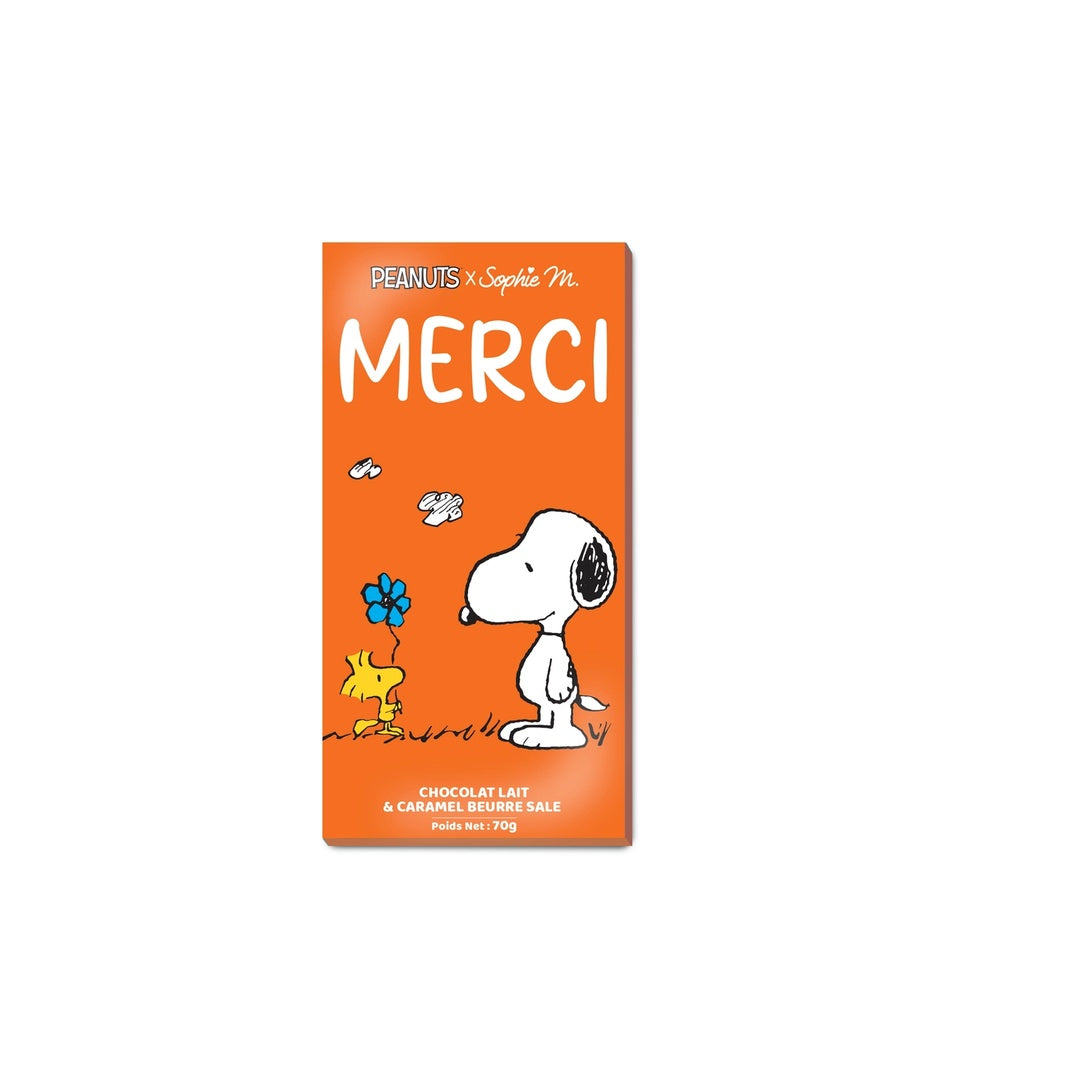 Peanuts Snoopy – Tablette MERCI chocolat lait caramel salé