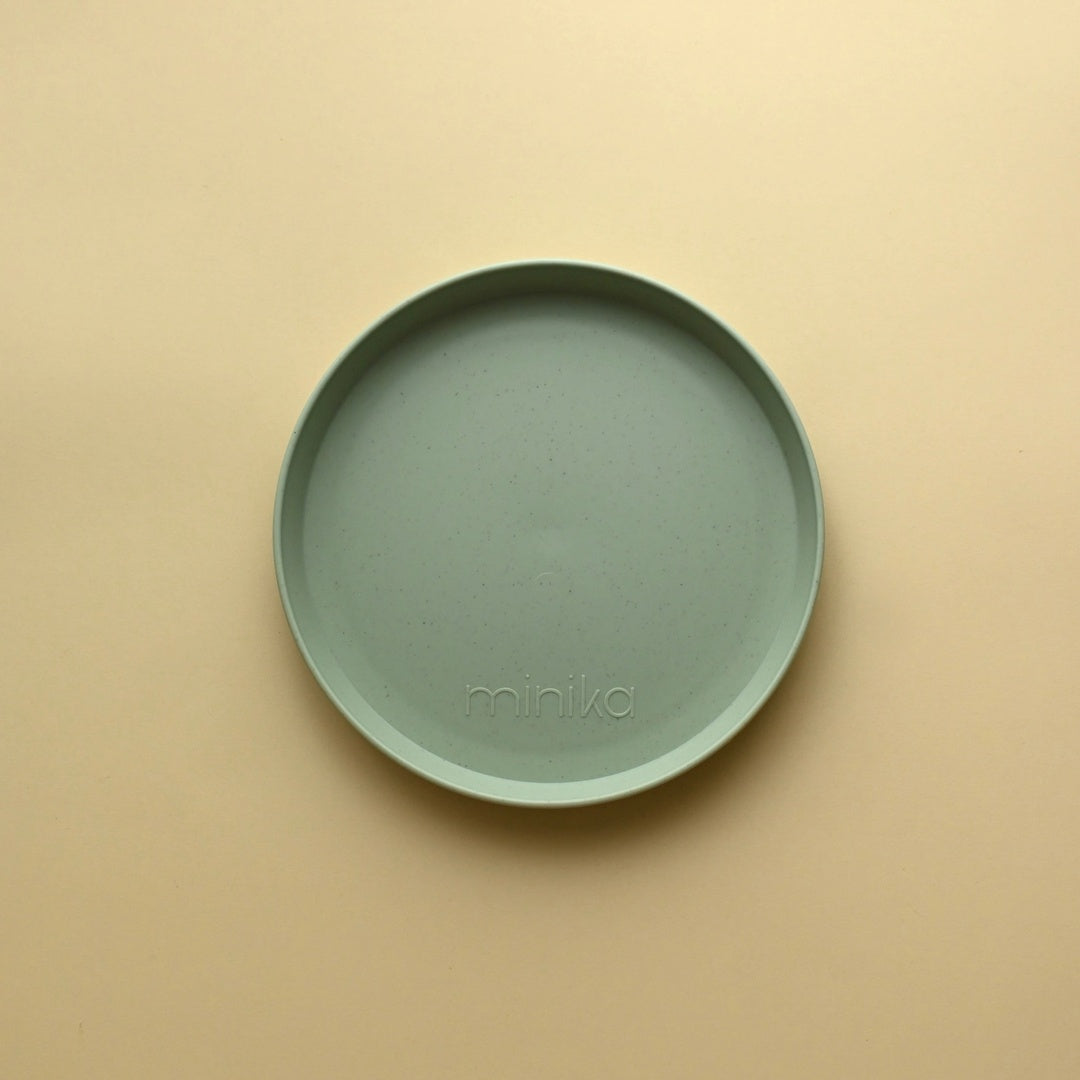 Assiette en paille de blé - Sage