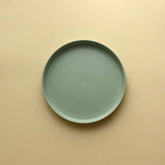 Assiette en paille de blé - Sage