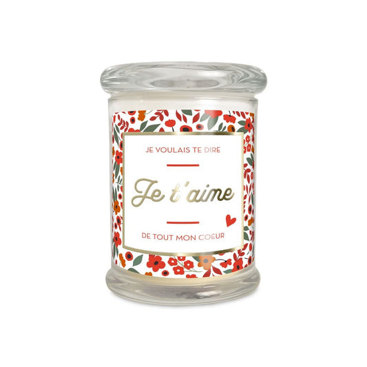 Bougie je t'aime de tout mon cœur