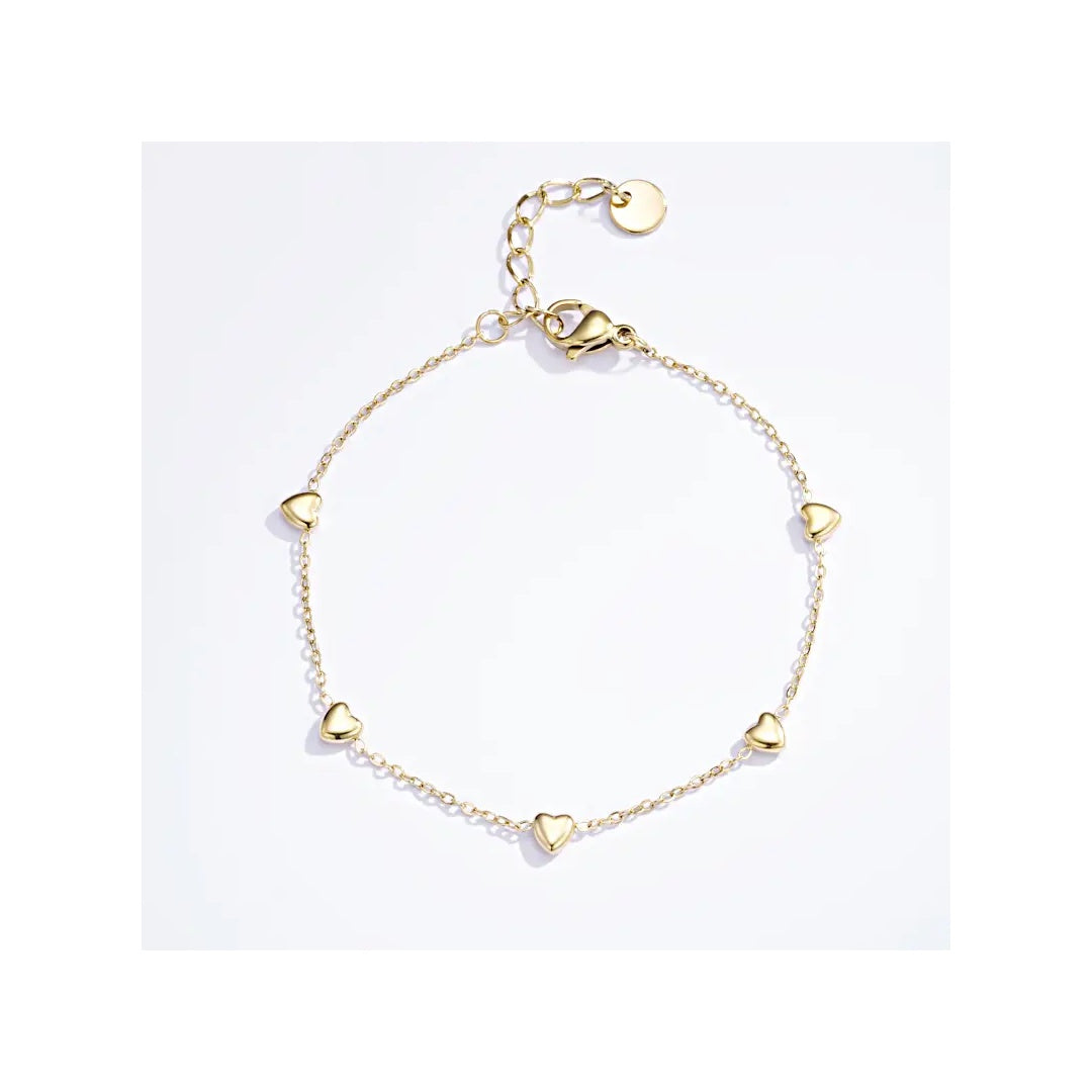 Bracelet cœur en acier inoxydable