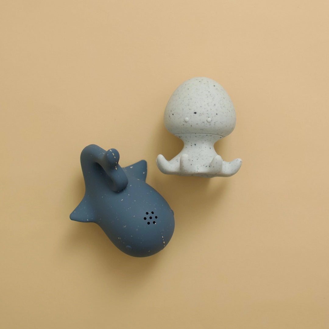 Jouets de bain – Baleine et pieuvre indigo