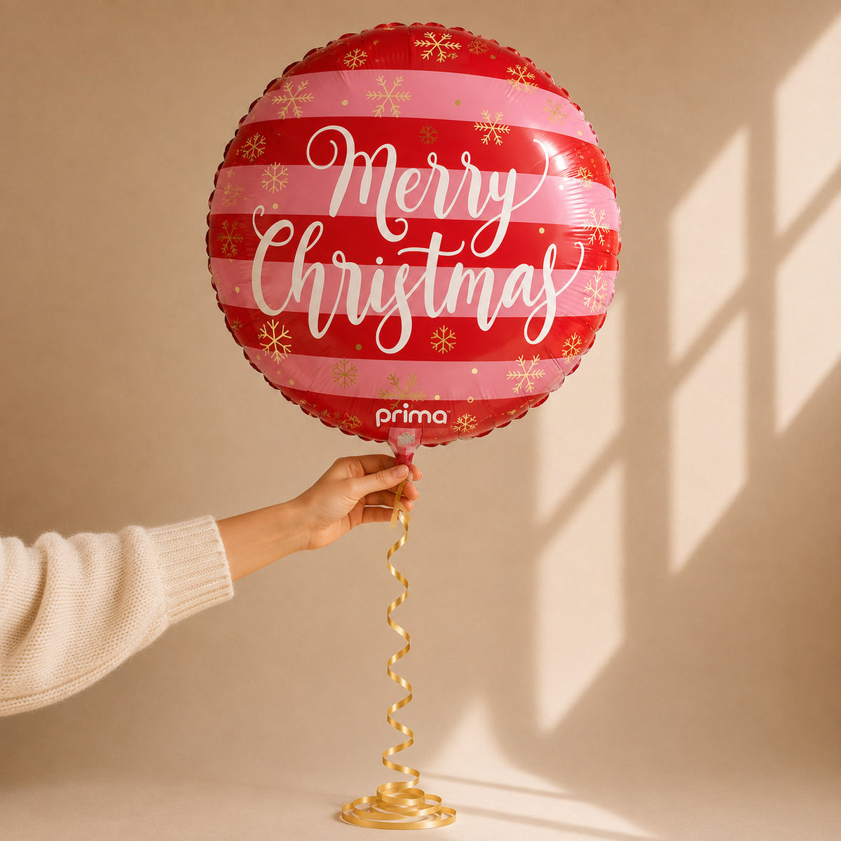 Ballon Joyeux Noël Rayures Rouges