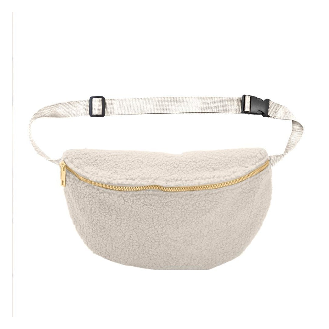 Sac banane polaire écru