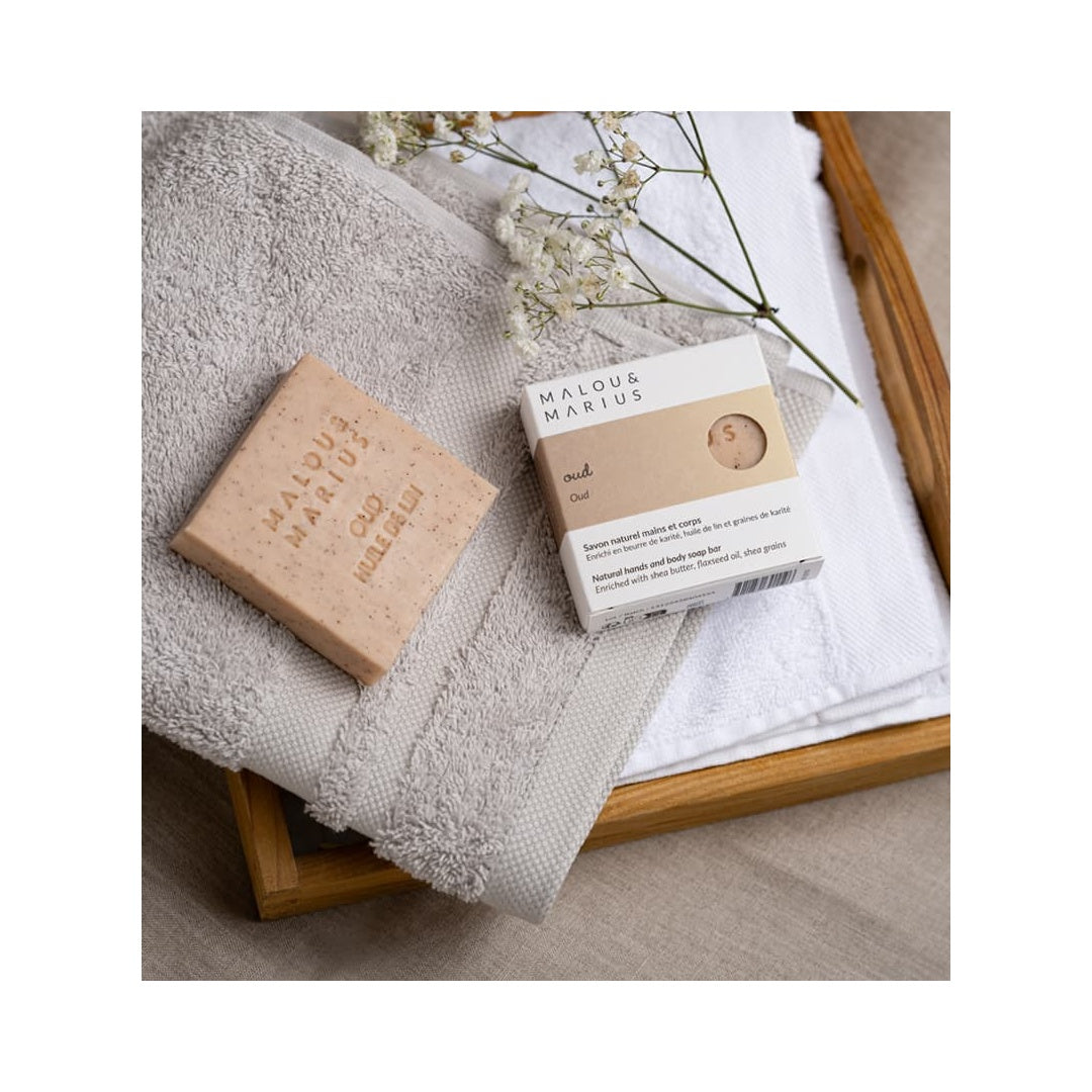 Savon corps oud, huile de lin et beurre de karité
